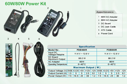 Morex PDB060R (60W Power Kit mit DC Netzteil)